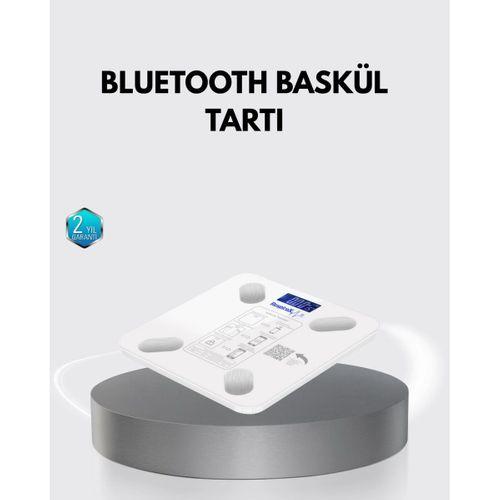 Bluetooth Akıllı Tartı – 8 Fonksiyonlu Dijital Baskül, 180 Kg Kapasiteli