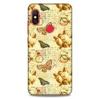 Xiaomi Mi A2 Lite Kılıf Kelebek Etkisi (33) Hybrid Kılıf Kahverengi Turuncu