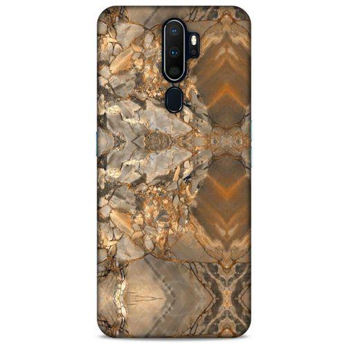 Mermer Desenli (8) Tema Baskılı Kılıf Açık Kahverengi Oppo A5 2020 Kılıf