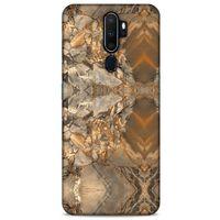 Mermer Desenli (8) Tema Baskılı Kılıf Açık Kahverengi Oppo A5 2020 Kılıf