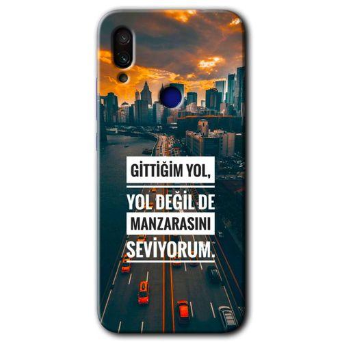 Redmi Note 7 Kılıf HD Desen Baskılı Arka Kapak - Manzara Seviyorum + Kırılmaz Cam