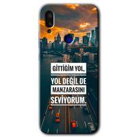 Redmi Note 7 Kılıf HD Desen Baskılı Arka Kapak - Manzara Seviyorum + Kırılmaz Cam