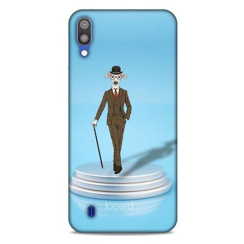Samsung Galaxy M10 Kılıf FunnyMaX (45) Liquid Air Kılıf Açık Mavi Köpek