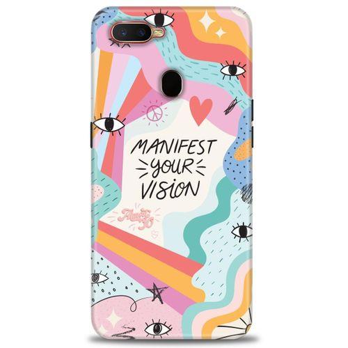 Oppo A5S Kılıf HD Baskılı Kılıf - Manifest Your Vision + Tam Ekran Koruyucu
