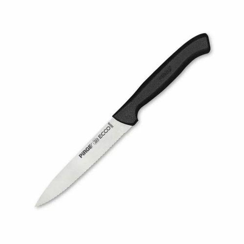 38049 Ecco Tırtıklı Sebze, Et, Biftek Steak Bıçağı 12 Cm - Siyah
