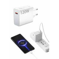 Type C Yüksek Hızlı Şarj Aleti Beyaz 120w Ultra Uzun Ömürlü