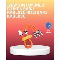 Çinko Alaşımlı Uçlu 120 w Şarj Kablosu – Dolaşmaya Dayanıklı 1,2 m Usb Kablo