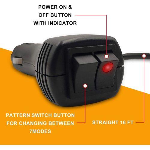 7 fonksiyonlu tepe lambası çakarlı mıknatıslı dikey model 12-30v kırmızı / LAIK537-2