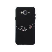 Samsung J7 2015 Hand And Paw Premium Silikonlu Siyah Telefon Kılıfı