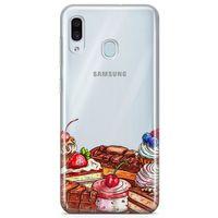 Samsung Galaxy A40 Kılıf Pasta Malzemeleri Arka Kapak Koruma Desenli Full Koruyucu