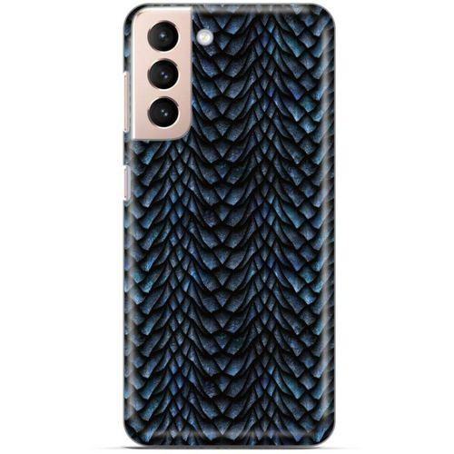 Samsung Galaxy S21 Kılıf Dragons (4) Koruma Kılıfı Ejderha Skin Lacivert