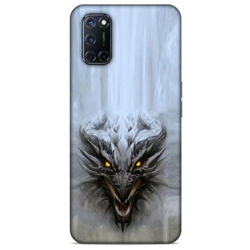 Oppo A92 Kılıf Dragons (11) Tam Koruma Beyaz Ejderha