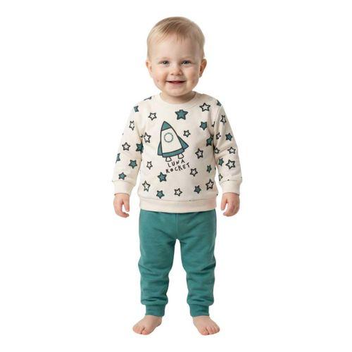 Erkek Çocuk Önü Baskılı Sweatshirt Ve Eşofman Alt Takım BGL-ST05253