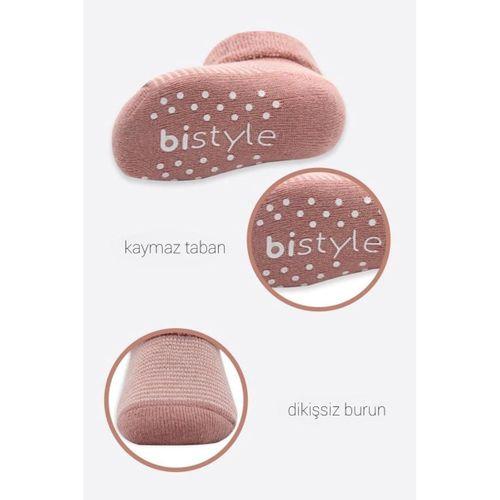 Eğitici Oyuncak  Bistyle Çemberli Kaymaz Havlu Soket Çorap 2'Li BS10503 Pudra Pembe