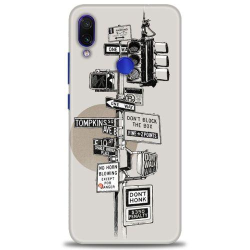 Xiaomi Redmi Note 7 Kılıf HD Baskılı Kılıf - Tabelalar + Tam Ekran Koruyucu