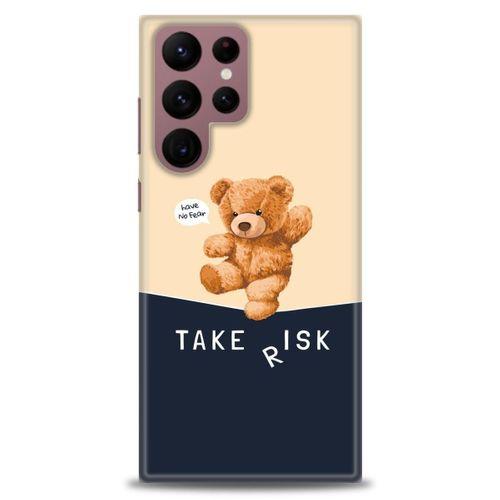 Samsung Galaxy S22 Ultra Kılıf HD Baskılı Kılıf - Take Risk + Tam Ekran Koruyucu