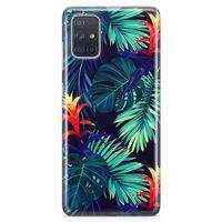 Samsung Galaxy A71 Kılıf Pasifik Yapraklar Arka Kapak Koruma Desenli Full Koruyucu