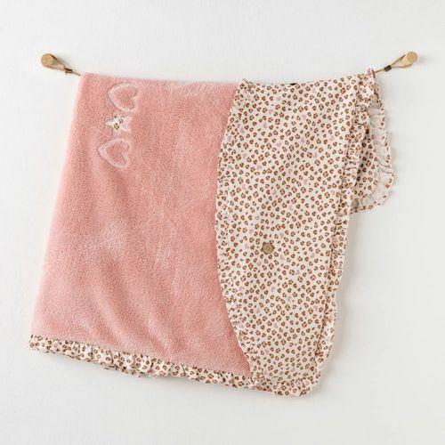 Andywawa Andywawa AC26241 Little Leopard Battaniye 90x85 Pink