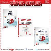 3D Yayınları TYT Coğrafya ve Tarih ile AKM Dil Bilgisi Soru Bankası Seti 3 Kitap