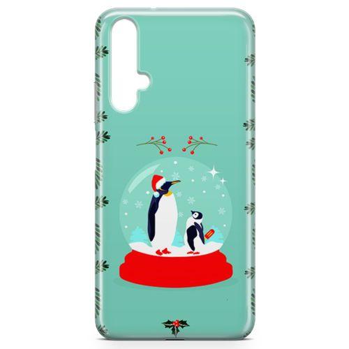 Honor View 20 Kılıf Kar Küresi Penguen Arka Kapak Koruma Desenli Full Koruyucu