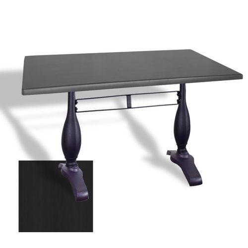 Dockers Çipa 3011 Döküm Ayak Masa 70x120 cm - (Werzalit, Wermodin ve Allzalit Tabla) - Siyah