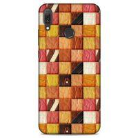 Huawei Y9 2019 Kılıf Patchwork (2) Kabı Turuncu Sarı