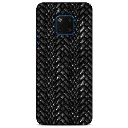 Huawei Mate 20 Pro Kılıf Dragons (2) Kabı Ejderha Deri Siyah