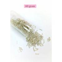 Uzun Boru Kesme Boncuk Çap 2mm Uzunluk 10 mm - 60 Gram - Gümüş - BNC271