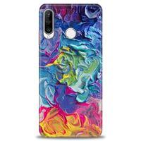 Huawei P30 Lite Kılıf HD Baskılı Kılıf - Colors + Tam Ekran Koruyucu