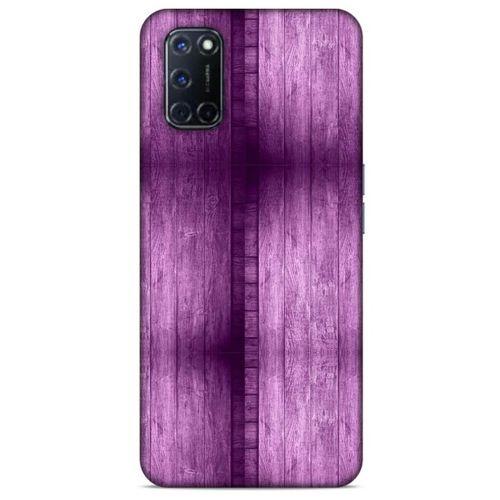 Oppo A52 Uyumlu Kılıf Mor Delisi (15) Antişok Kılıf Tahta