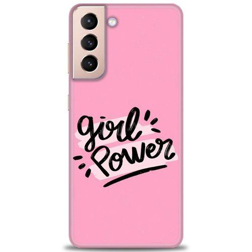 Samsung Galaxy S21 Kılıf HD Baskılı Kılıf - Girll Power + Tam Ekran Koruyucu