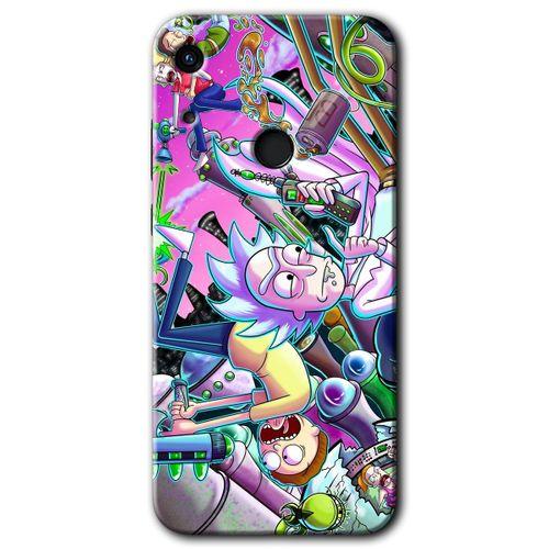 Huawei Y6s 2019 Kılıf Baskılı Kapak - Graffiti Çizgi Film +Tam Ekran Koruyucu