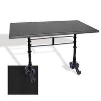 Dockers Çipa 3002 Döküm Ayak Masa 70x120 cm - (Werzalit, Wermodin ve Allzalit Tabla) - Siyah