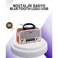 Nostalji Bluetooth Radyo Fm Am Sw Ahşap Eskitme Tasarım