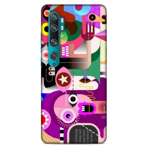 Lopard Xiaomi Mi Note 10 Uyumlu Kılıf Soyut Sanat (22) Desenli Tam Koruma Kılıfı
