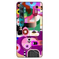 Lopard Xiaomi Mi Note 10 Uyumlu Kılıf Soyut Sanat (22) Desenli Tam Koruma Kılıfı