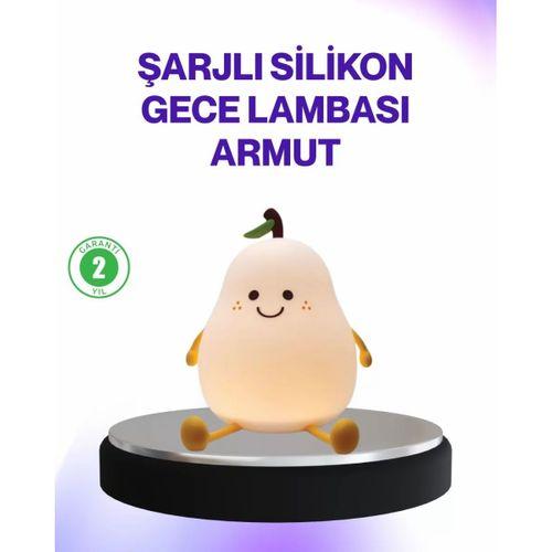 Şarjlı Armut Masa Lambası Renk Değiştiren Led Gece Işığı