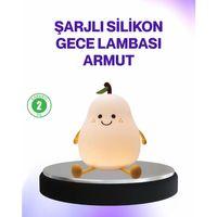 Şarjlı Armut Masa Lambası Renk Değiştiren Led Gece Işığı