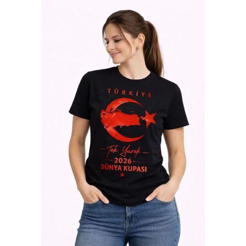 TÜRKİYE Ay Yıldız 2026 Dünya Kupasi Taraftar Forma T-Shirt - Siyah