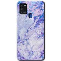 Samsung Galaxy A21s Kılıf HD Desen Baskılı Arka Kapak - Spots Lilac
