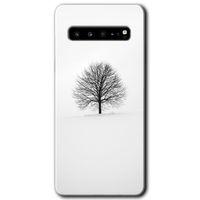Galaxy S10 Plus Kılıf HD Desen Baskılı Arka Kapak - Alone Tree