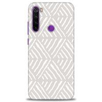 Xiaomi Redmi Note 8 Kılıf HD Baskılı Kılıf - Gri Mozaik + Tam Ekran Koruyucu