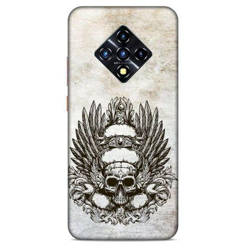 Lopard İnfinix Zero 8 Uyumlu Kılıf Tattoo's (6) Silikon Kılıf Siyah Gri