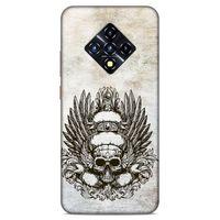 Lopard İnfinix Zero 8 Uyumlu Kılıf Tattoo's (6) Silikon Kılıf Siyah Gri