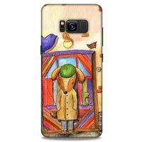 Samsung Galaxy S8 Kılıf Depresyon (27) Tasarımlı Kılıf Turkuaz Siyah