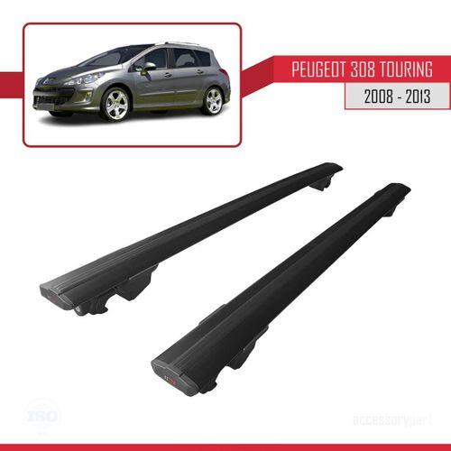 Peugeot 308 SW / Estate 2008-2013 Arası ile uyumlu HOOK Model Anahtar Kilitli Ara Atkı Tavan Barı SİYAH