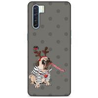 Animax Boynuzlu Pug Oppo A91 Kılıf Desenli Silikon