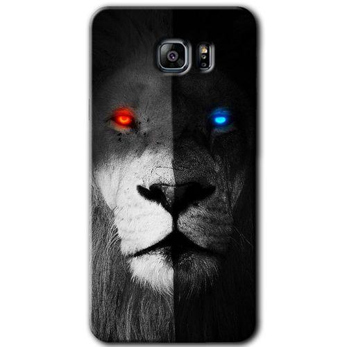 Samsung Galaxy Note 5 Kılıf HD Desen Baskılı Arka Kapak - Fire and Ice Lion