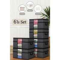 6 Adet Pencereli Yastık Hurcu Antrasit