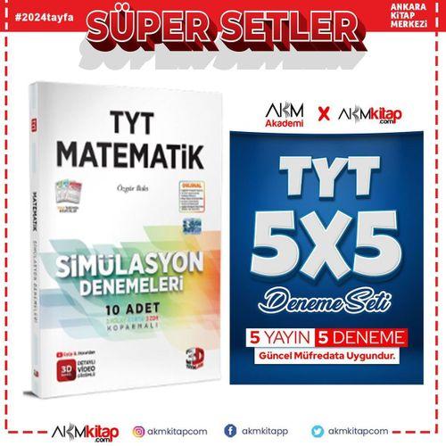3D TYT Matematik ve AKM Deneme Seti 2 Kitap